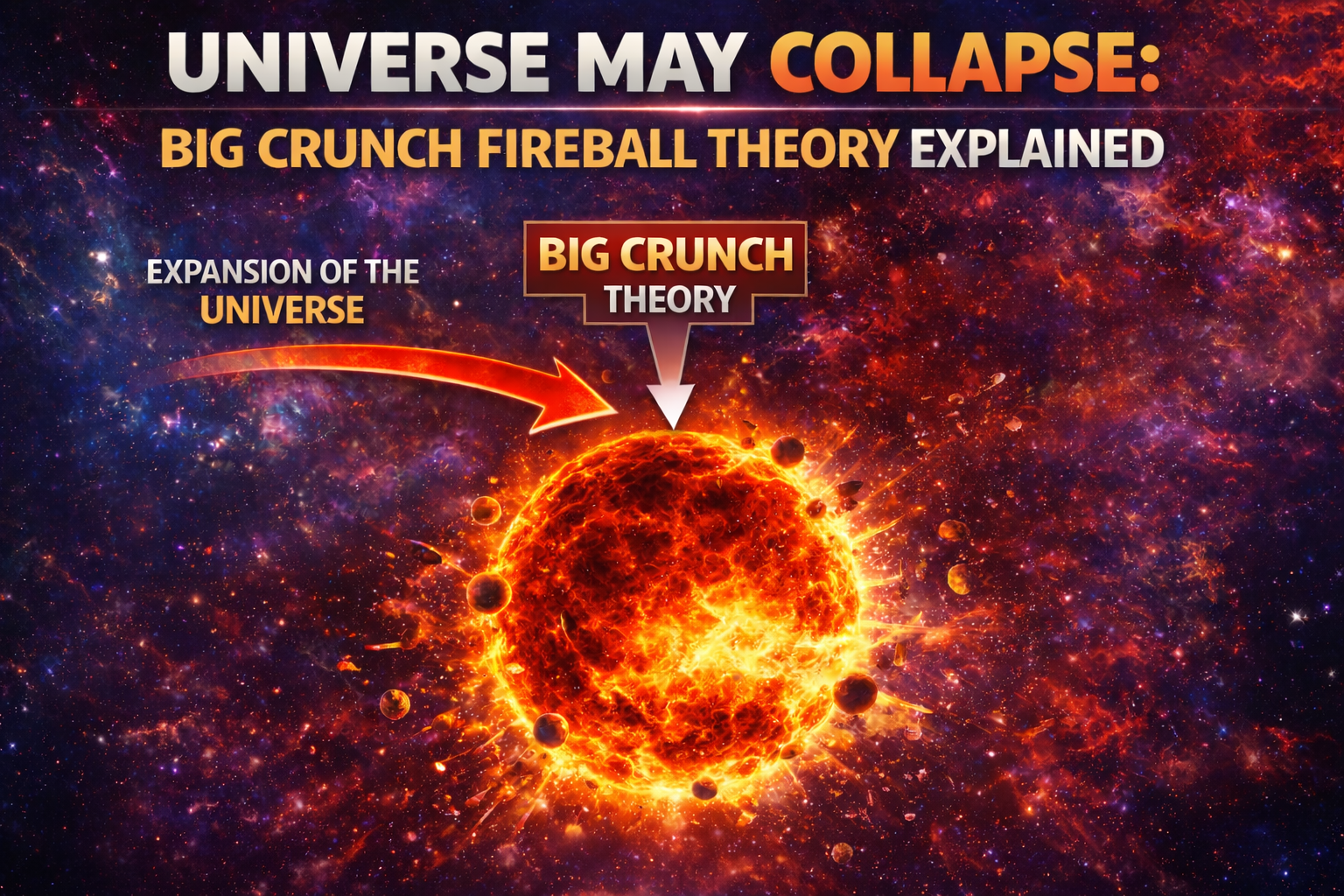 Universe May Collapse: Big Crunch Fireball Theory Explained