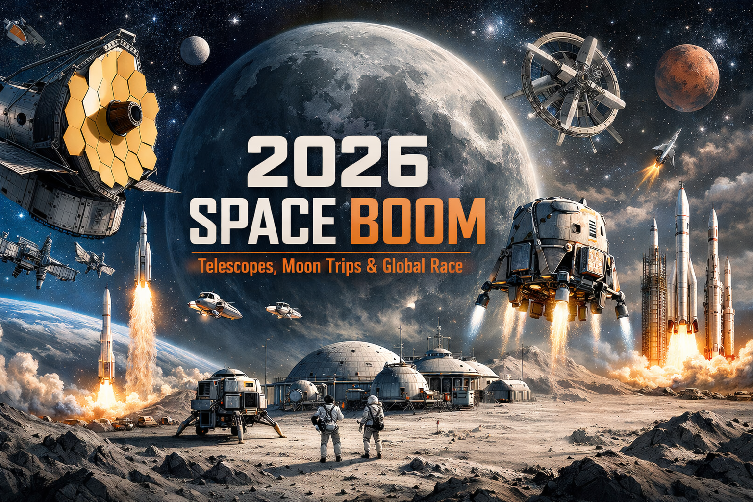 2026 Space Boom: Telescopes, Moon Trips & Global Race