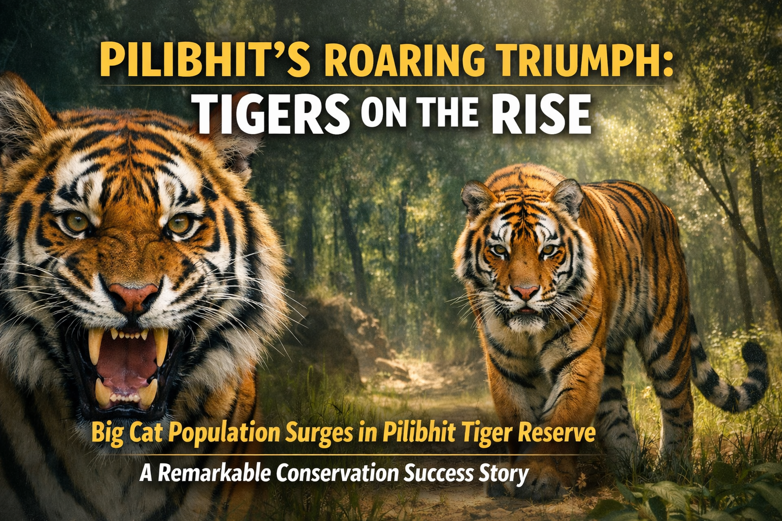 Pilibhit's Roaring Triumph: Tigers on the Rise