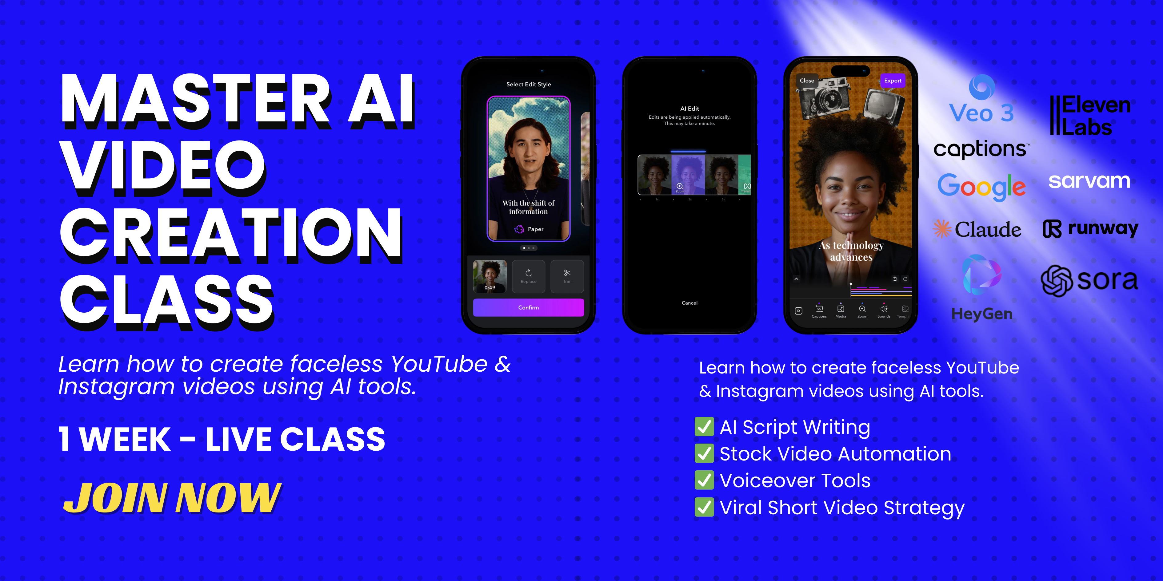 Learn how to create faceless YouTube & Instagram videos using AI tools.